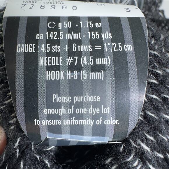 String NYC Yarn OSLO Merino Wool Cashmere Worsted Black 350g 1085y - Picture 4 of 8